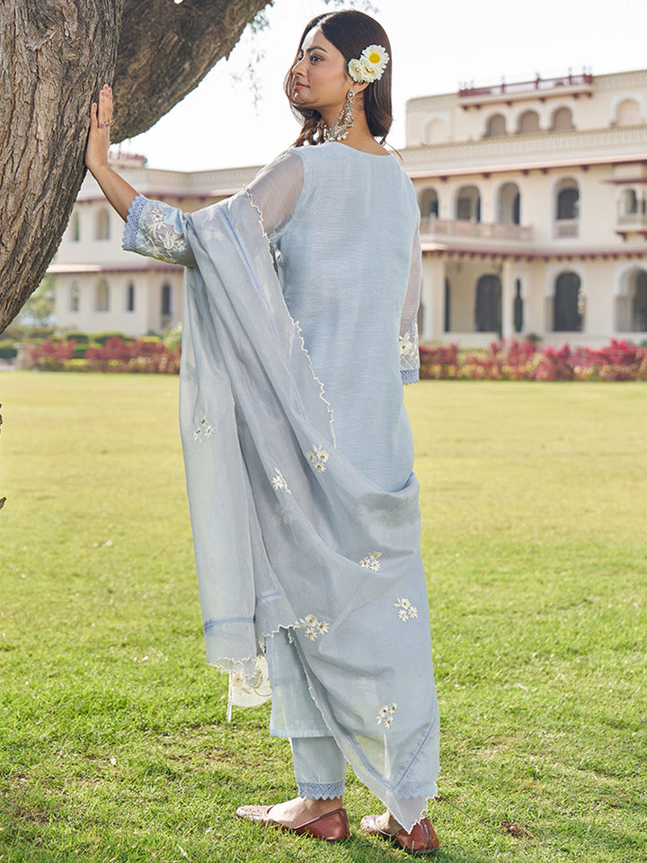 Grey-Silk-Blend-Embroidered-Kurta-Set-with-Dupatta