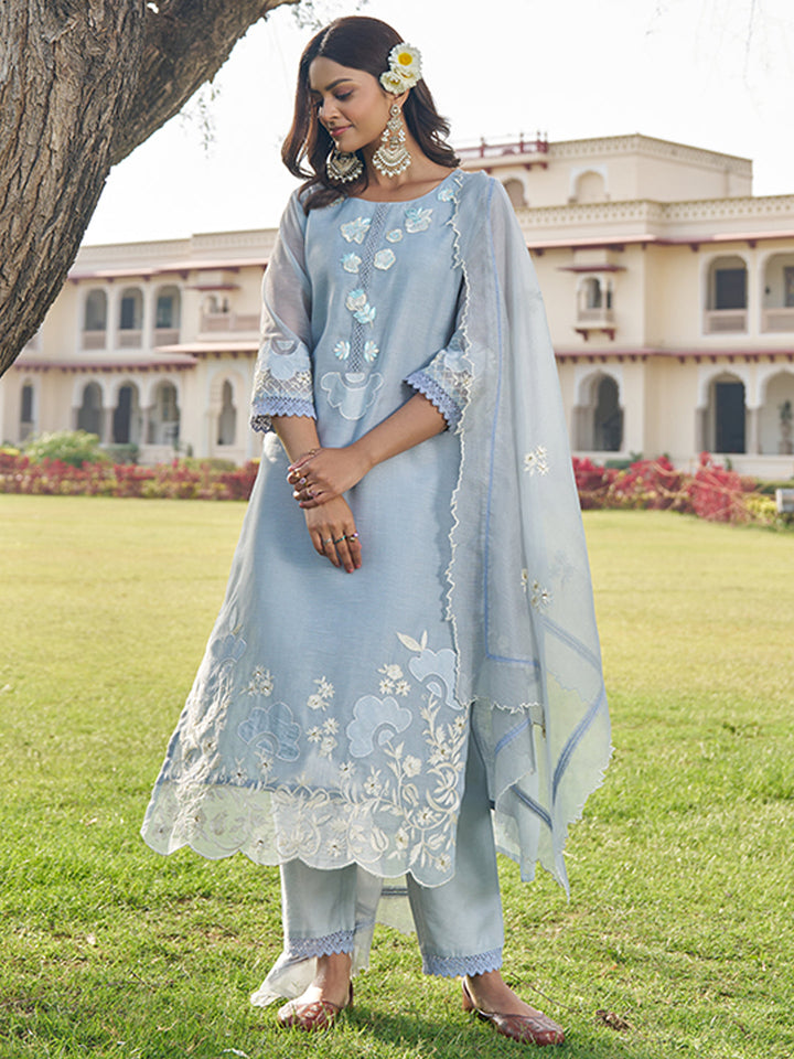 Grey-Silk-Blend-Embroidered-Kurta-Set-with-Dupatta