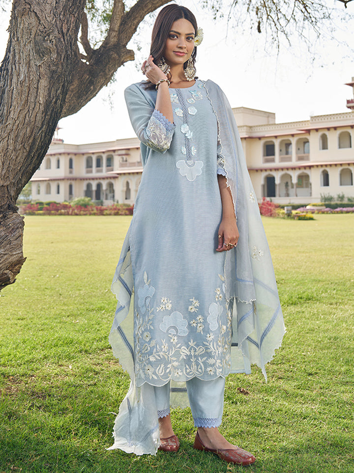 Grey-Silk-Blend-Embroidered-Kurta-Set-with-Dupatta