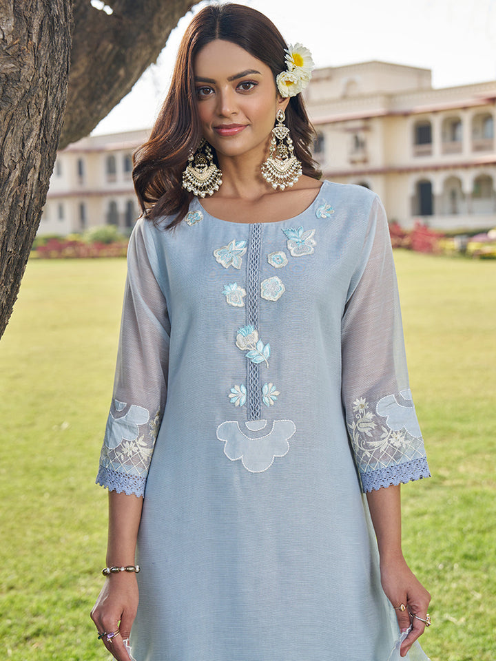 Grey-Silk-Blend-Embroidered-Kurta-Set-with-Dupatta