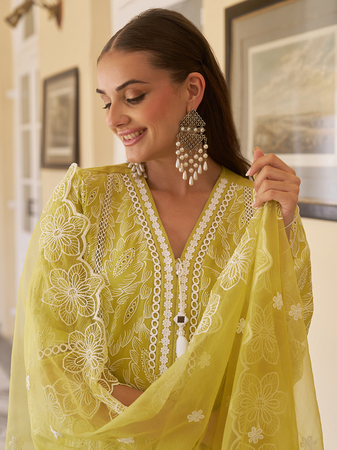 Yellow-Cotton-Schiffli-Floral-Embroidered-3-Piece-Kurta-Set
