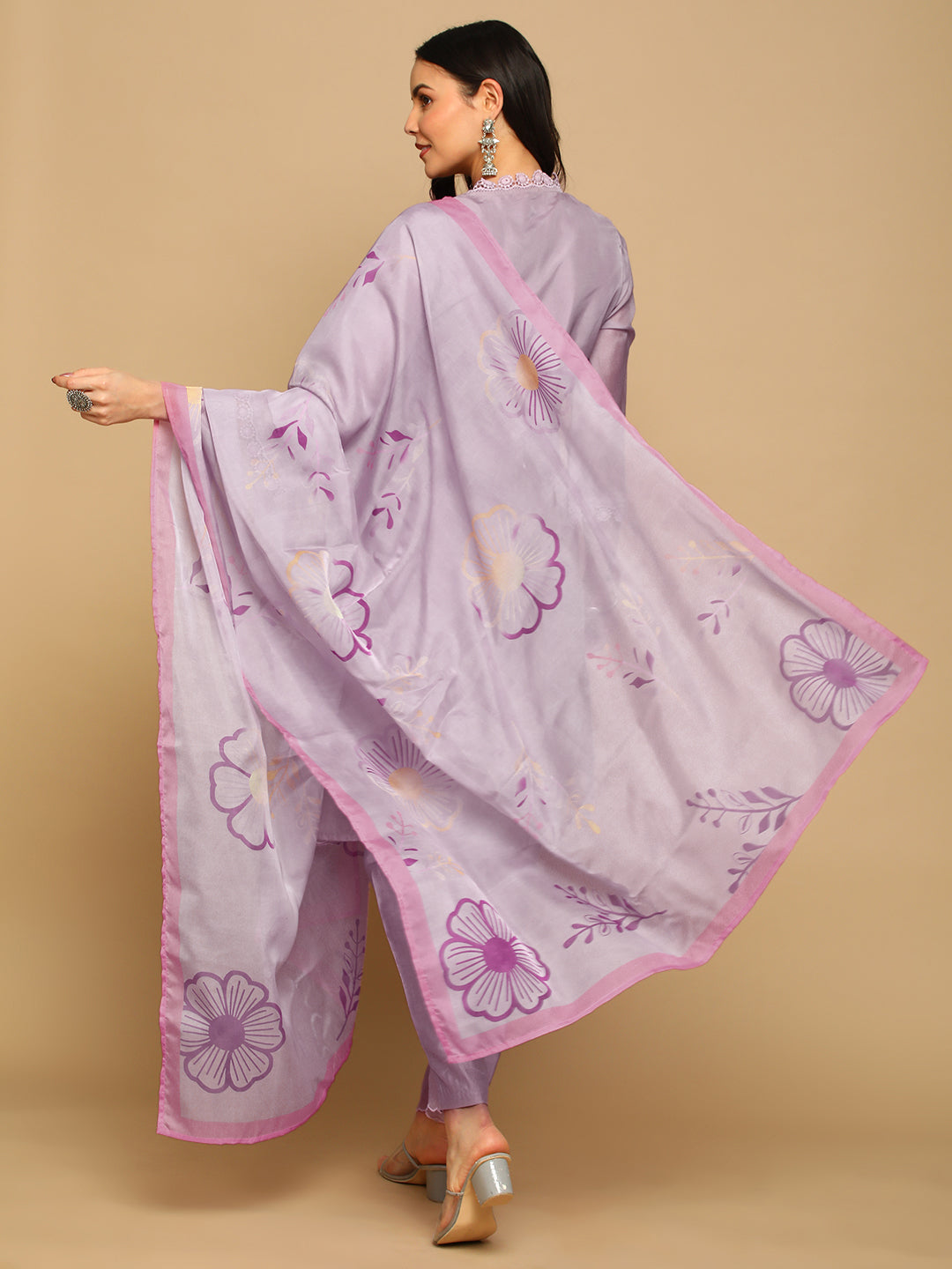 Lilac-Silk-Blend-Embroidered-A-Line-3-Piece-Kurta-Set