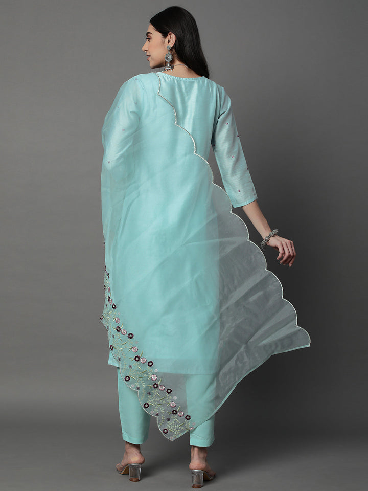 Sky-Blue-Chanderi-Silk-Floral-Embroidered-3-Piece-Kurta-Set