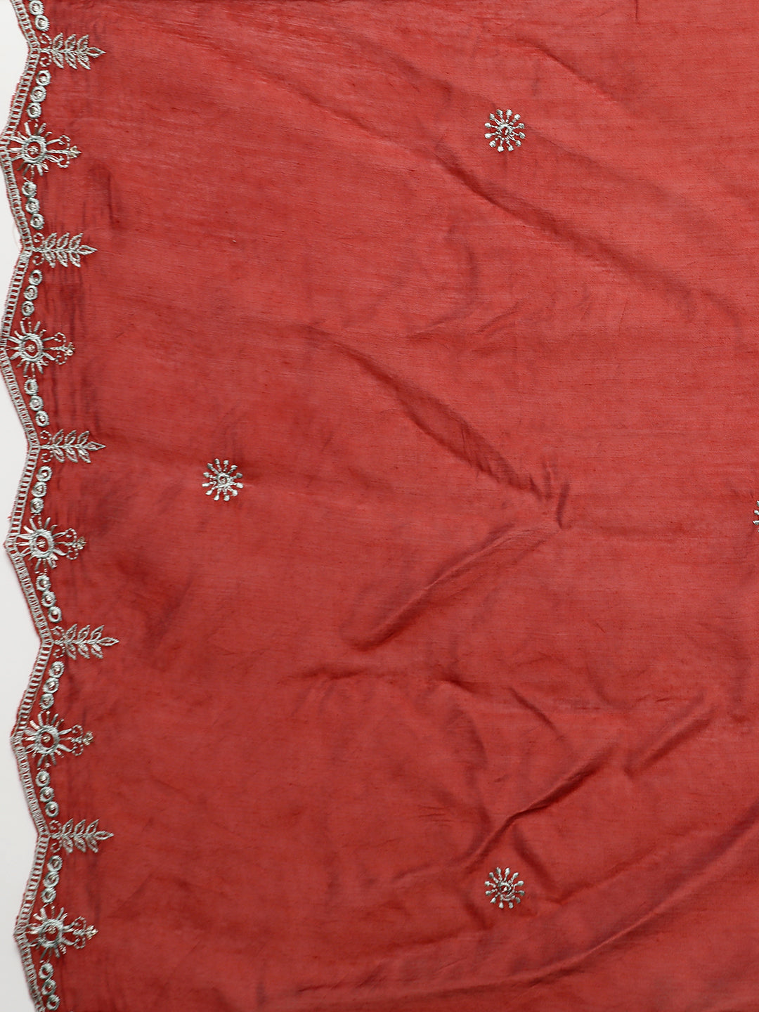 Brick-Red-Cotton-Blend-Embroidered-Chanderi-Silk-3-Piece-Kurta-Set