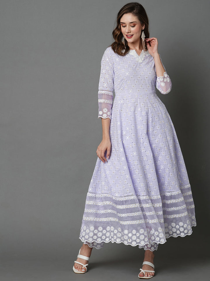 Lilac-Pure-Cotton-Empire-Chikankari-3-Piece-Kurta-Set