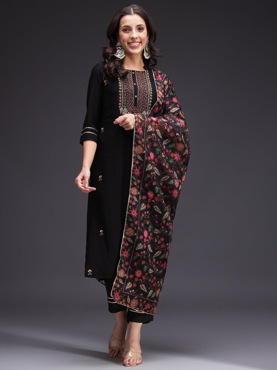 Black-Motifs-Silk-Blend-Yoke-Design-3-Piece-Kurta-Set