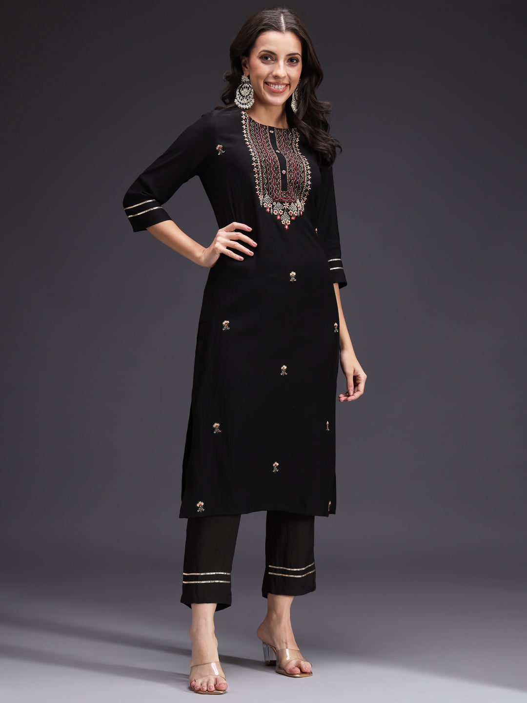Black-Motifs-Silk-Blend-Yoke-Design-3-Piece-Kurta-Set