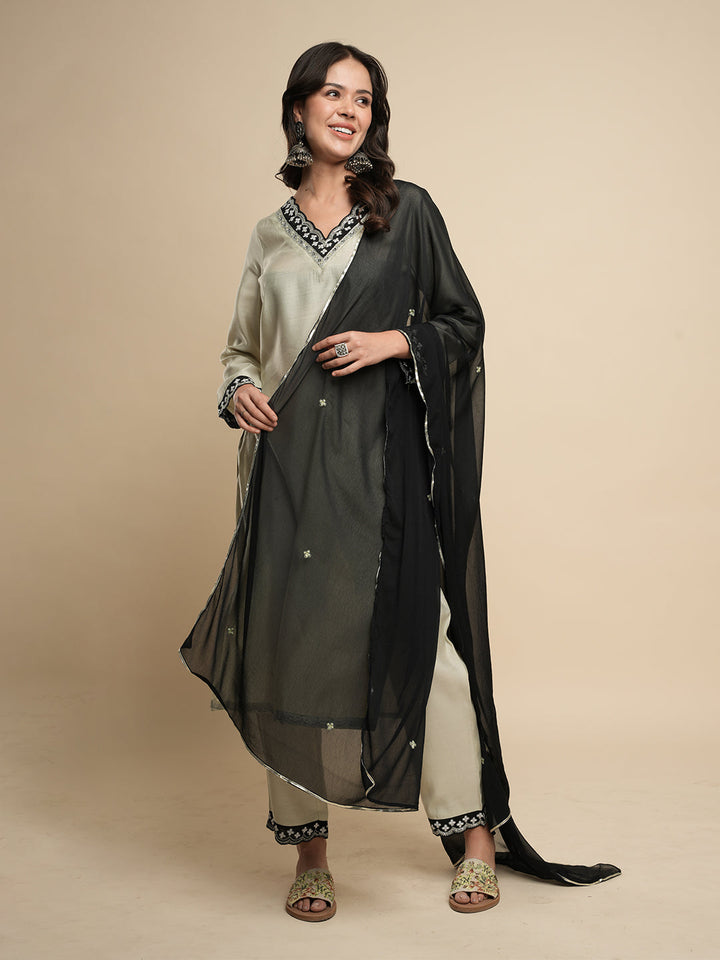 Beige-Silk-Blend-Embroidered-3-Piece-Kurta-Set