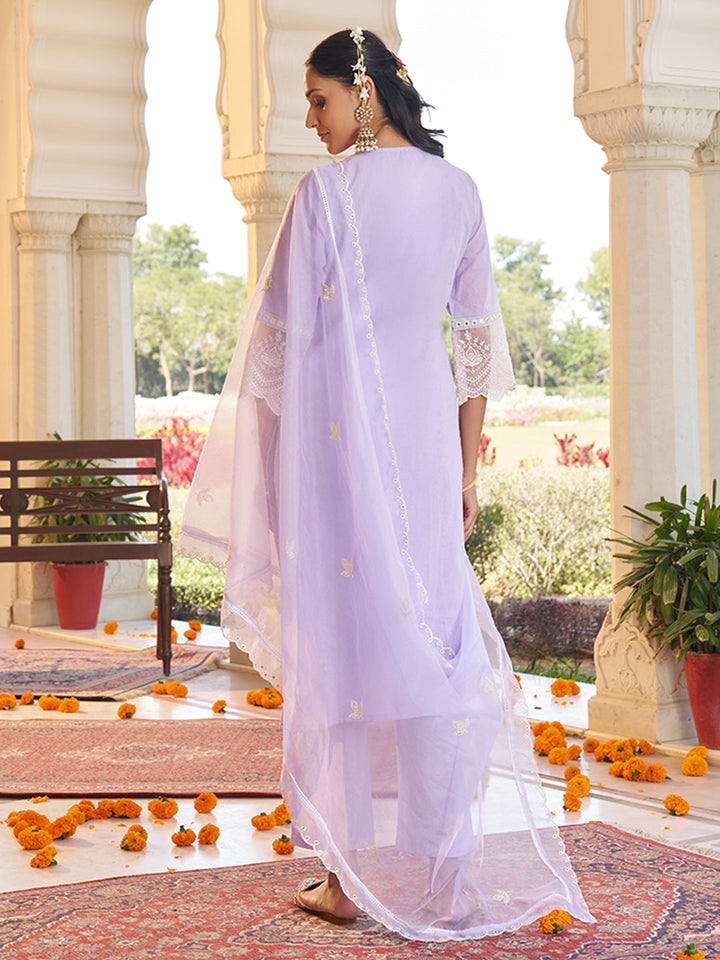 Lavender-Cotton-Blend-Jacquard-Embroidered-3-Piece-Kurta-Set