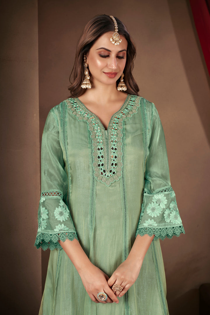 Teal-Organza-Embroidered-3-Piece-Anarkali-Set