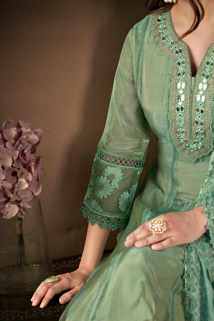 Teal-Organza-Embroidered-3-Piece-Anarkali-Set