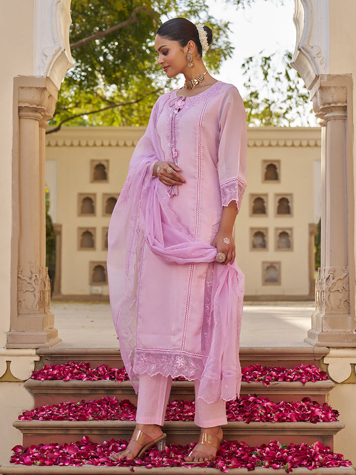 Lavender-Organza-Embroidered-3-Piece-Kurta-Set