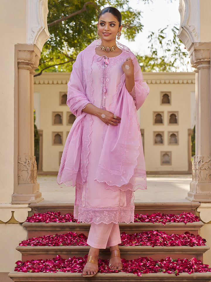Lavender-Organza-Embroidered-3-Piece-Kurta-Set