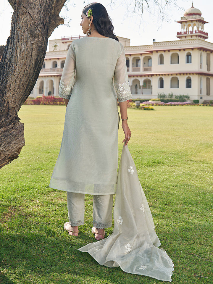 Taupe-Silk-Blend-Embroidered-Kurta-Set-with-Dupatta