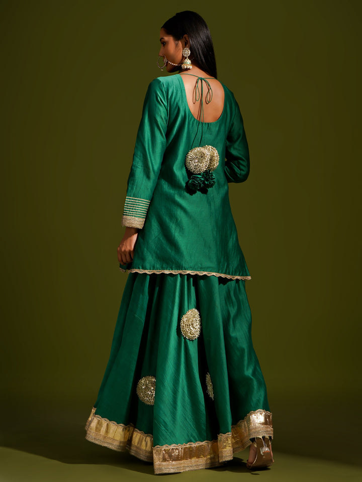 zeresouq-chanderi-short-kurti-with-skirt-set