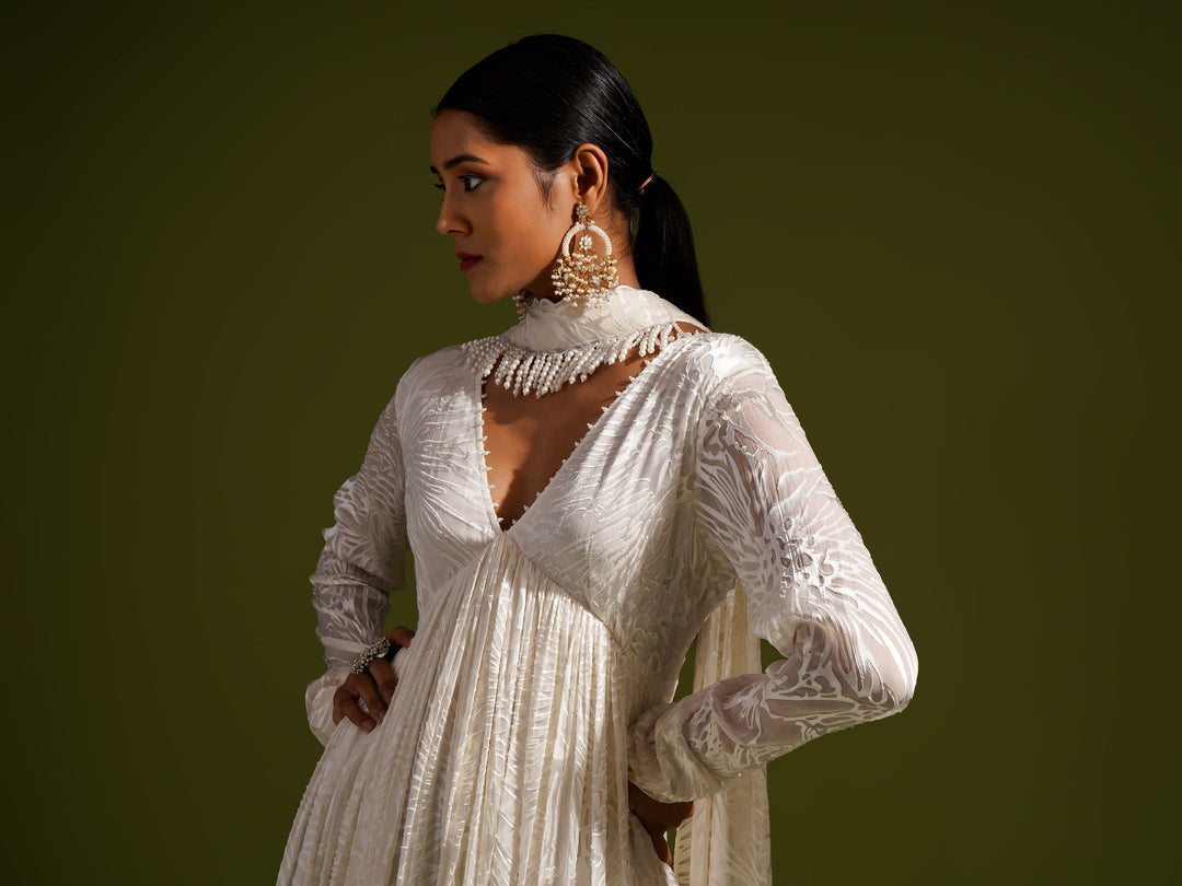 zeresouq-v-neck-self-printed-anarkali-with-dupatta