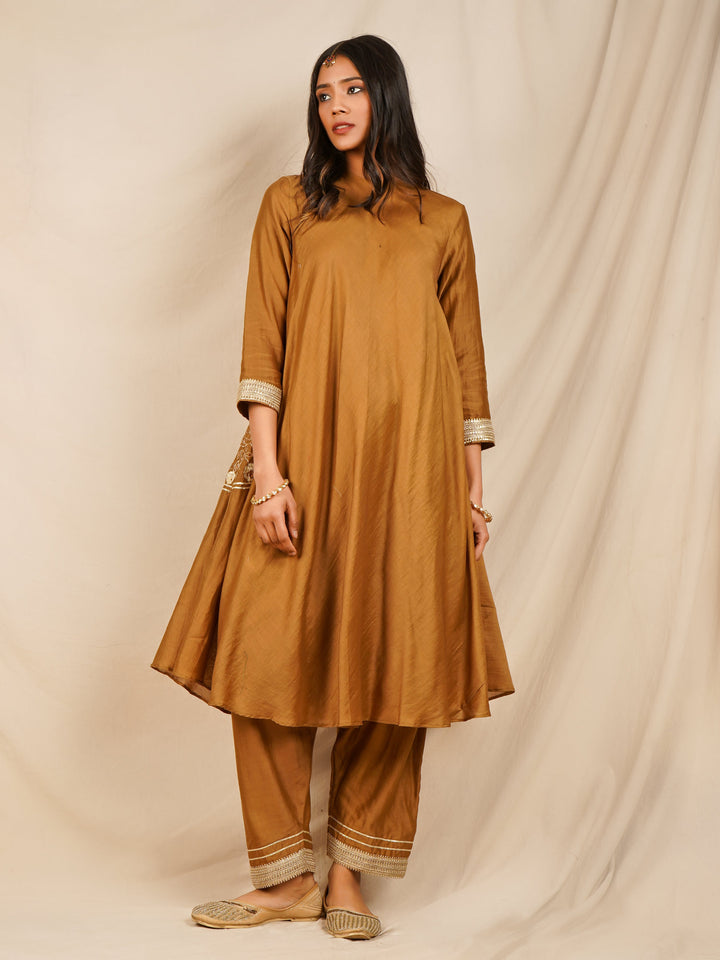 zeresouq-brown-embroidered-anarkali-suit-set