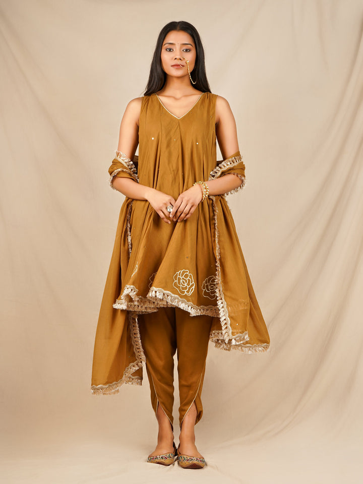 zeresouq-brown-kurta-with-tulip-pant-set