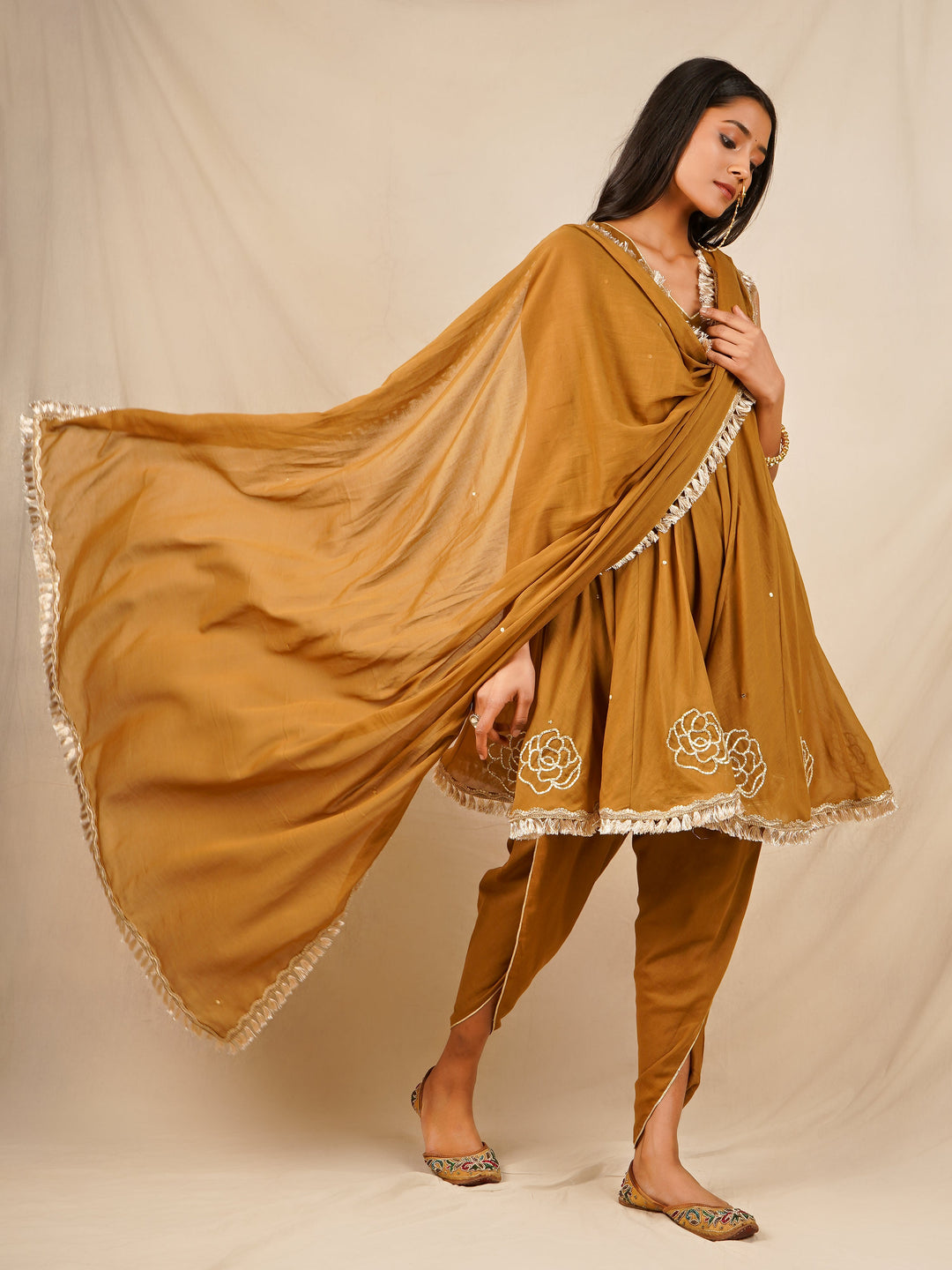 zeresouq-brown-kurta-with-tulip-pant-set