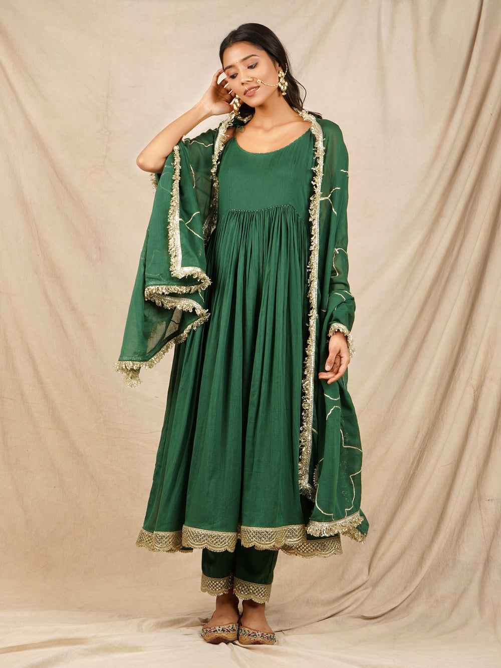 zeresouq-green-strappy-anarkali-suit-set