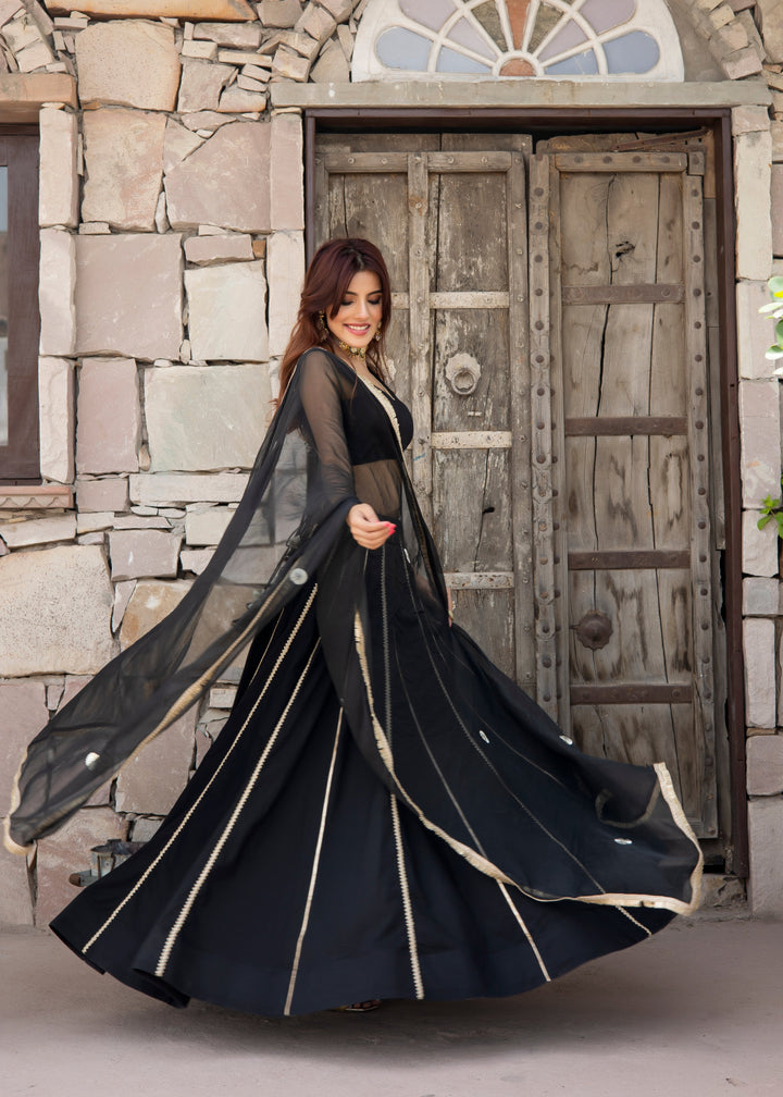 Hayaat-Black-Cotton-Lehanga-Set