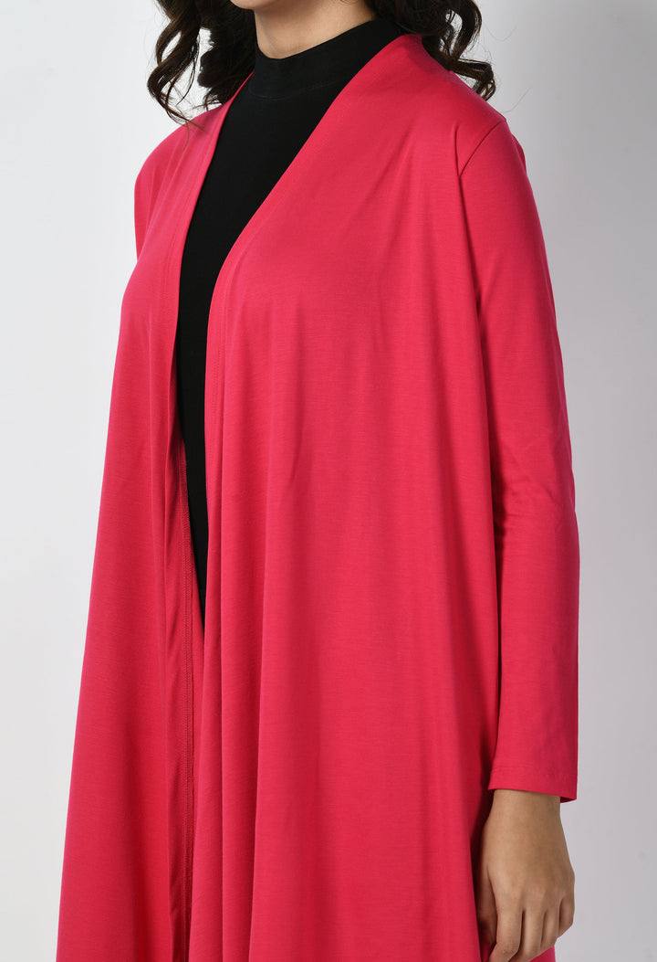 Hot-Pink-Cotton-Blend-Supreme-Longline-Shrug