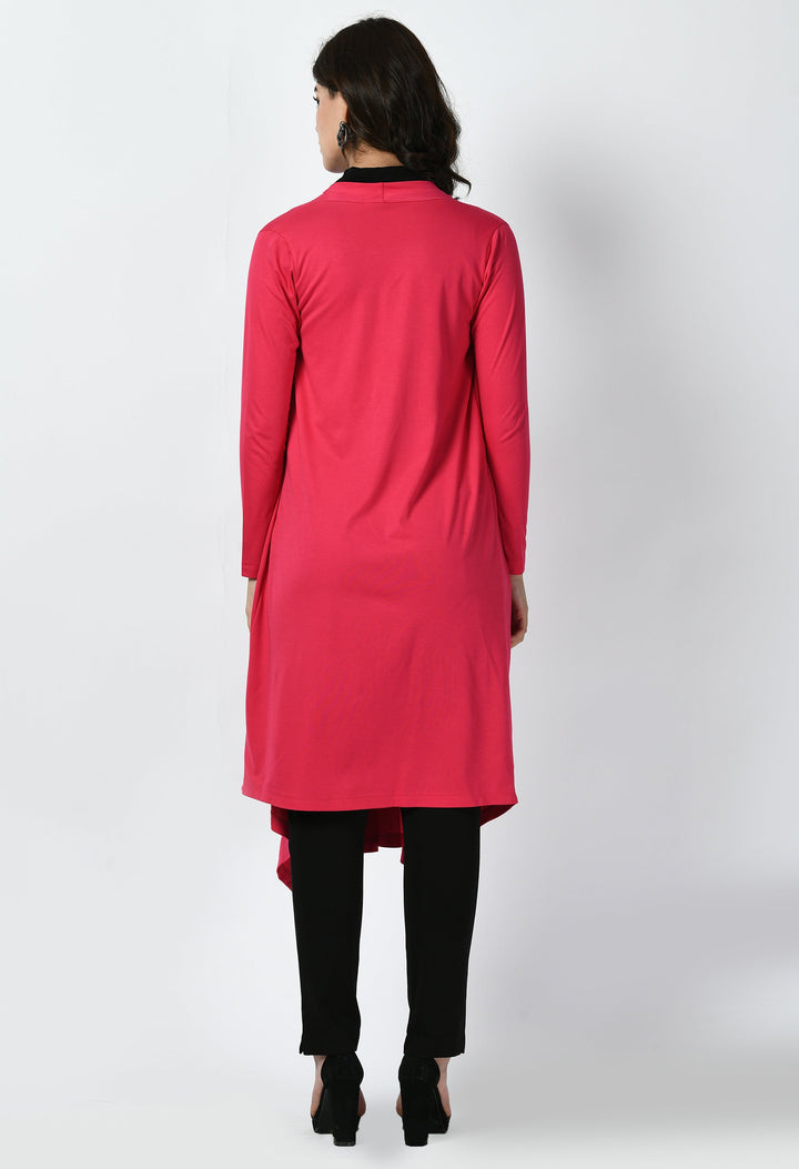 Hot-Pink-Cotton-Blend-Supreme-Longline-Shrug