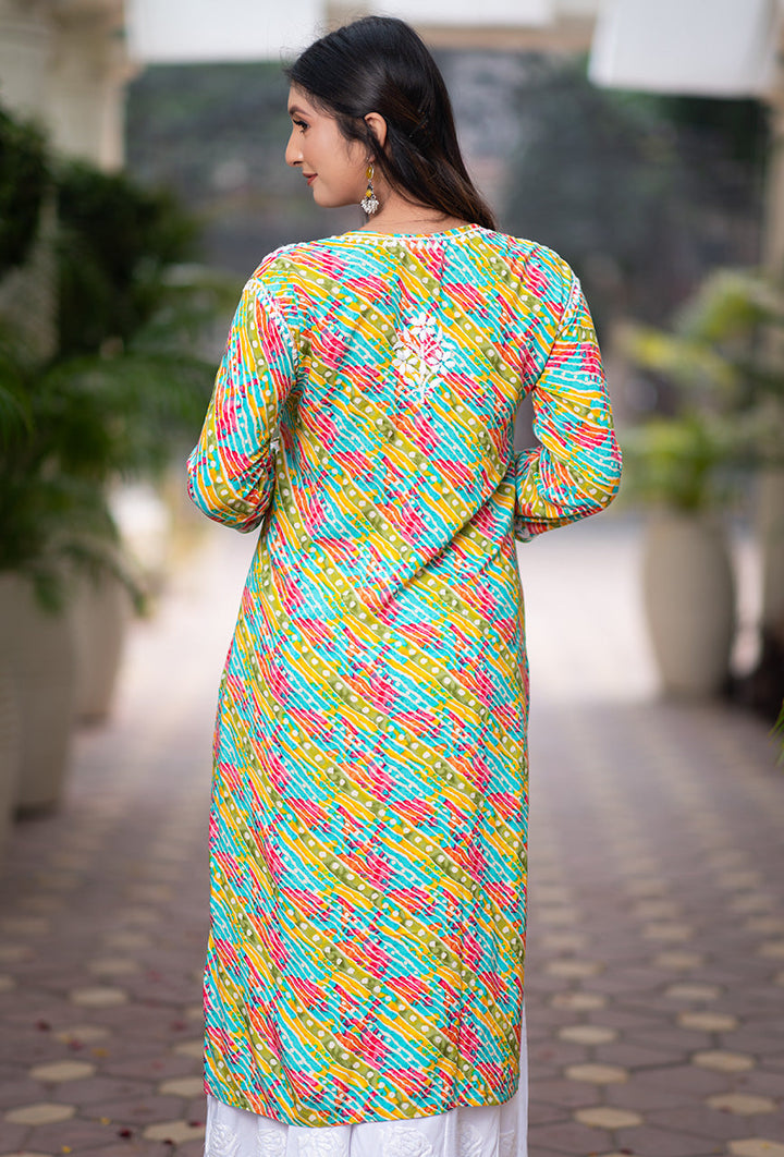 ZERESOUQ-Leher-Green-Rayon-Chikankari-kurta