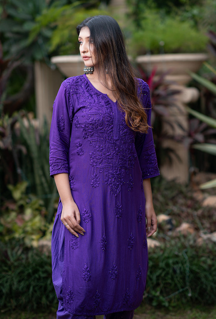 Thandai-Purple-Rayon-kurta-And-Dhoti-Set