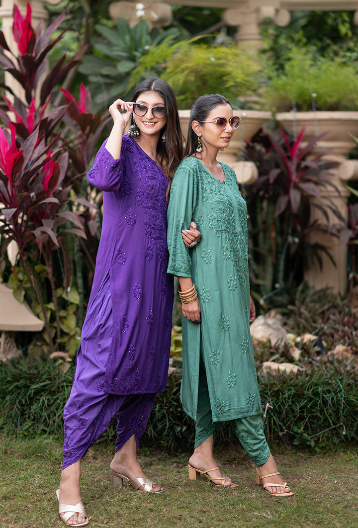 Thandai-Purple-Rayon-kurta-And-Dhoti-Set