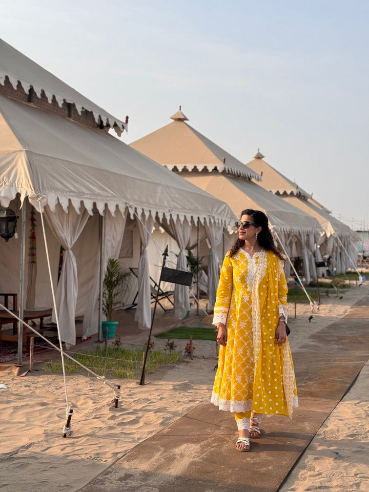 Yellow-Pure-Cotton-Schiffli-Anarkali-3-Piece-Kurta-Set