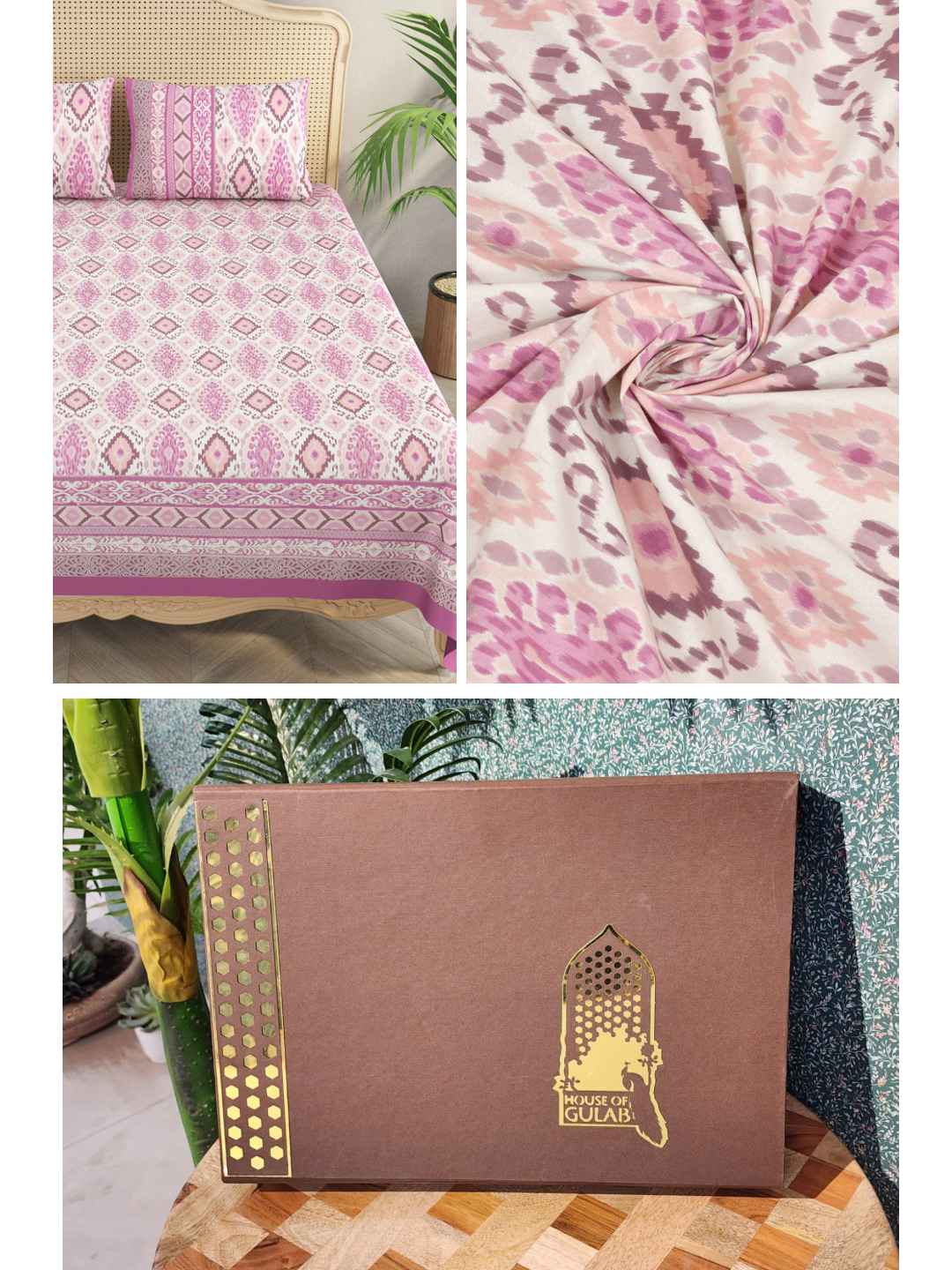 Pink-Bedsheet-Set-Gift-Box-(Bedsheet-With-2-Pillow-Covers)