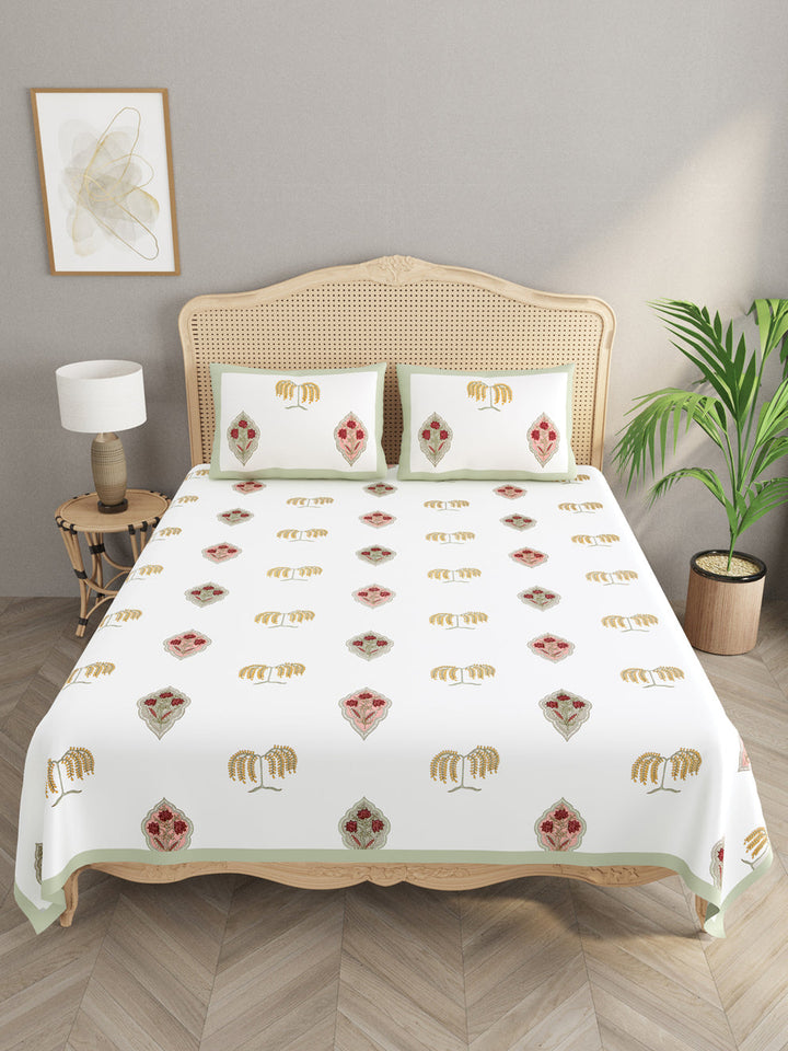 Cream-Cotton-Bedsheet-Set-Gift-Box-(Bedsheet-With-2-Pillow-Covers)