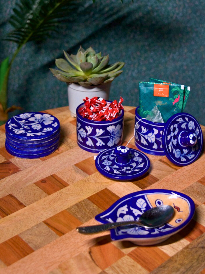 Dark-Blue-Pottery-Table-Gift-Box-(Set-of-4-Pieces)