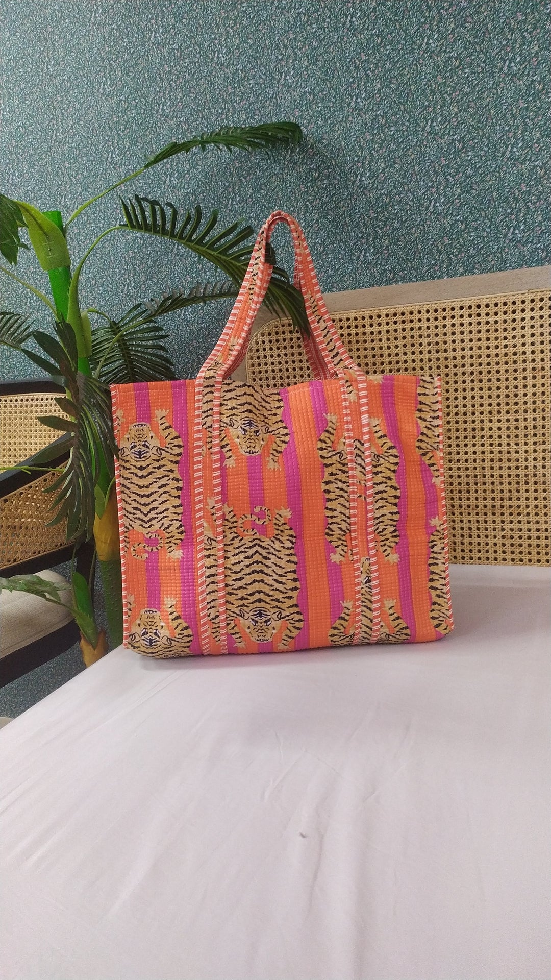 Orange-Jute-Handblock-Print-Quilted-Tote-Bag-Without-Zip