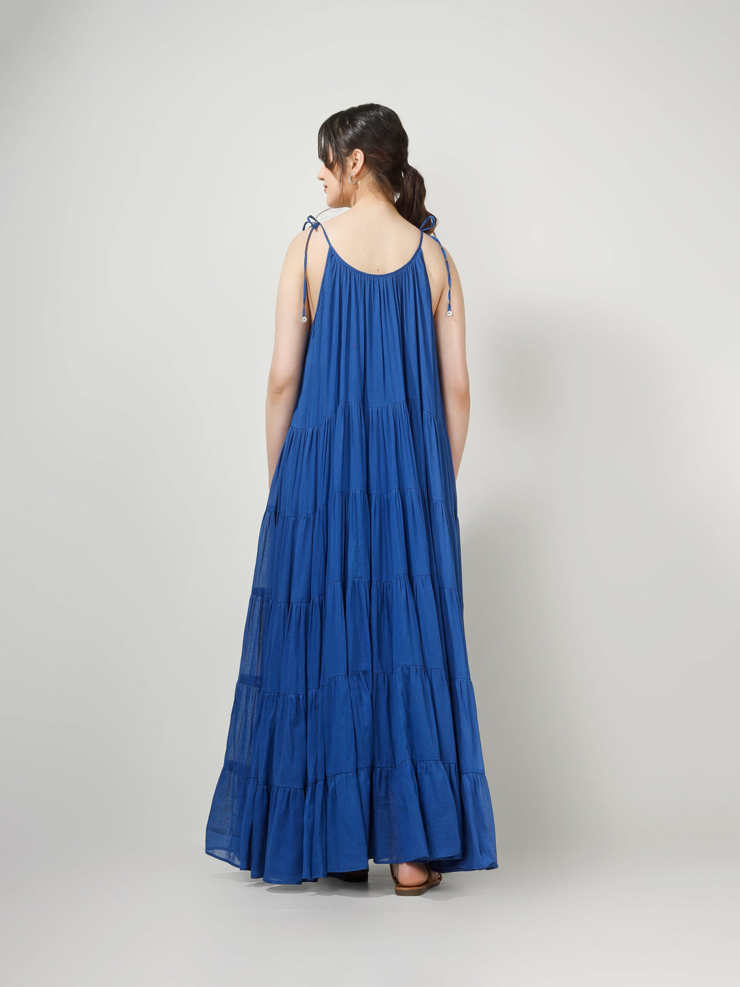 Royal Blue Multi Tier Maxi Dress