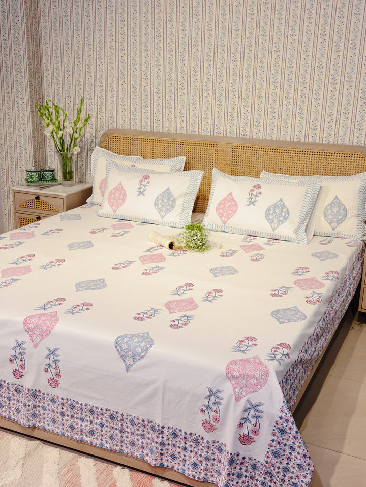 Cream-Cotton-600-Tc-Handblock-Print-Bedsheet-Set