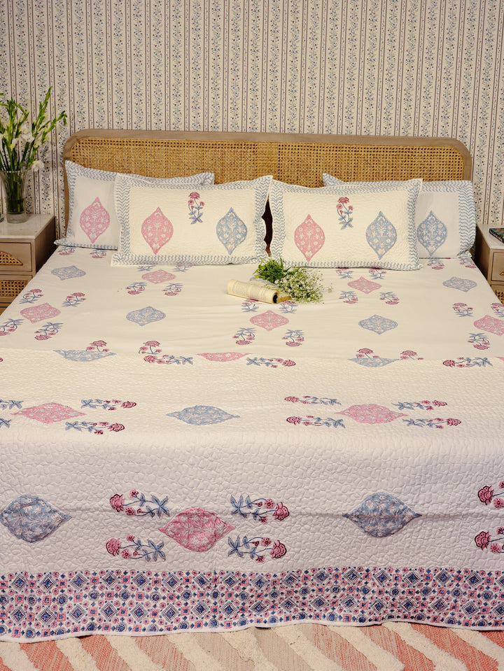 Cream-Cotton-600-Tc-Handblock-Print-Bedsheet-Set