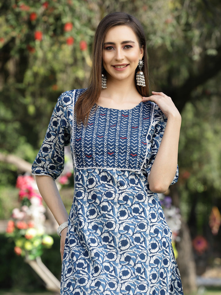 Indigo-Cotton-Printed-Slub-Straight-Kurta-Only