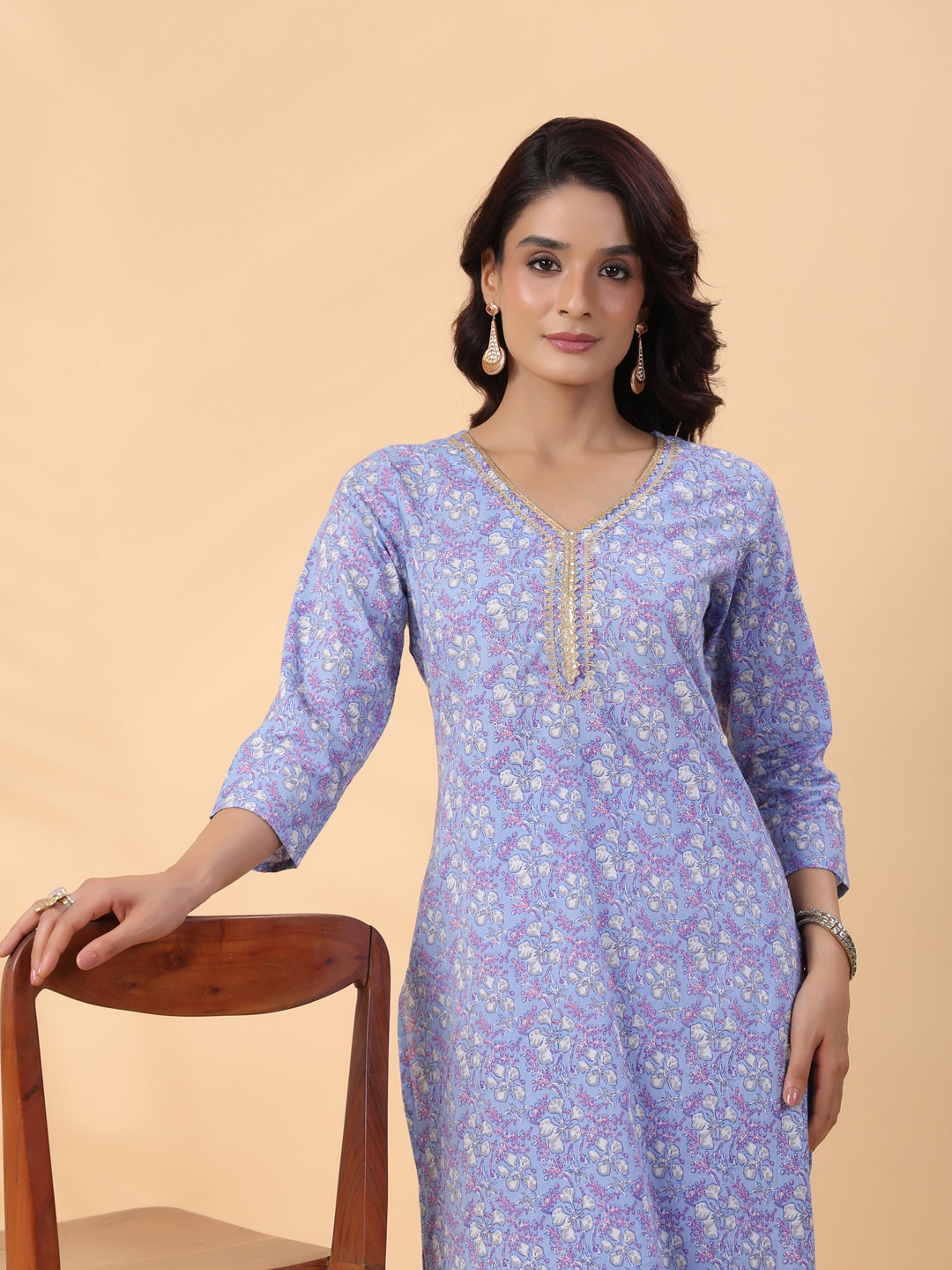 Ice-Blue-Cambric-Regular-2-Piece-Kurta-Set