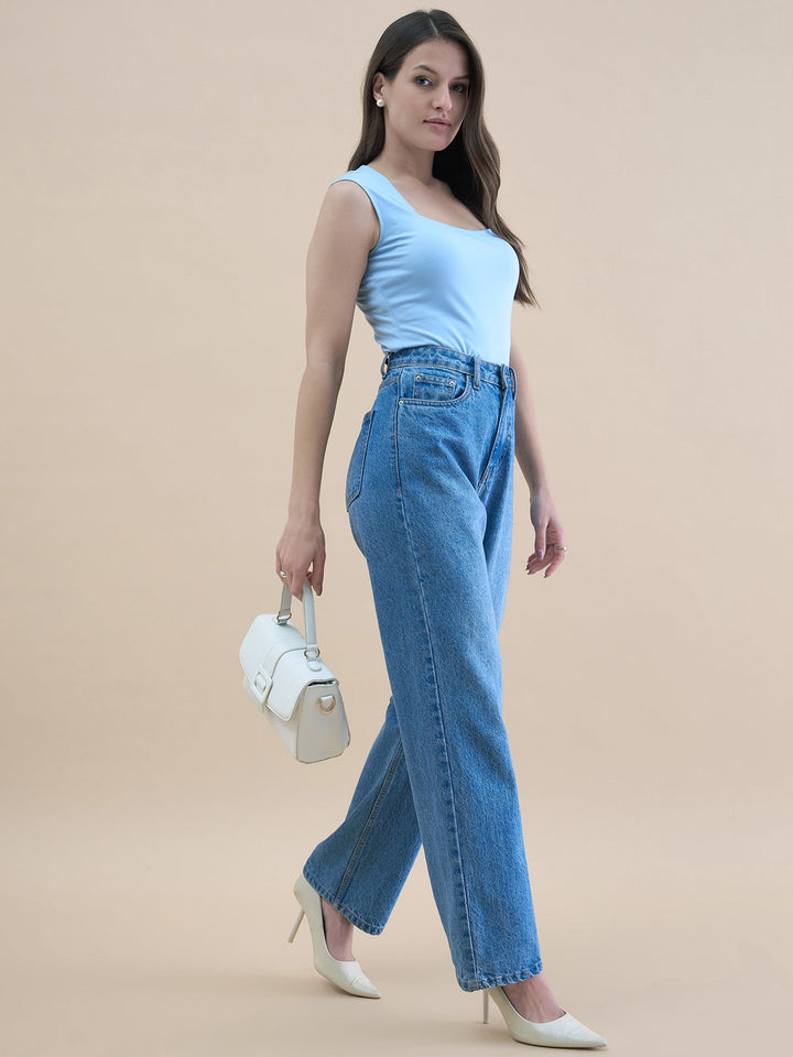 Ice-Blue-Square-Neck-Knit-Cap-Sleeve-Tank-Top-ONLY