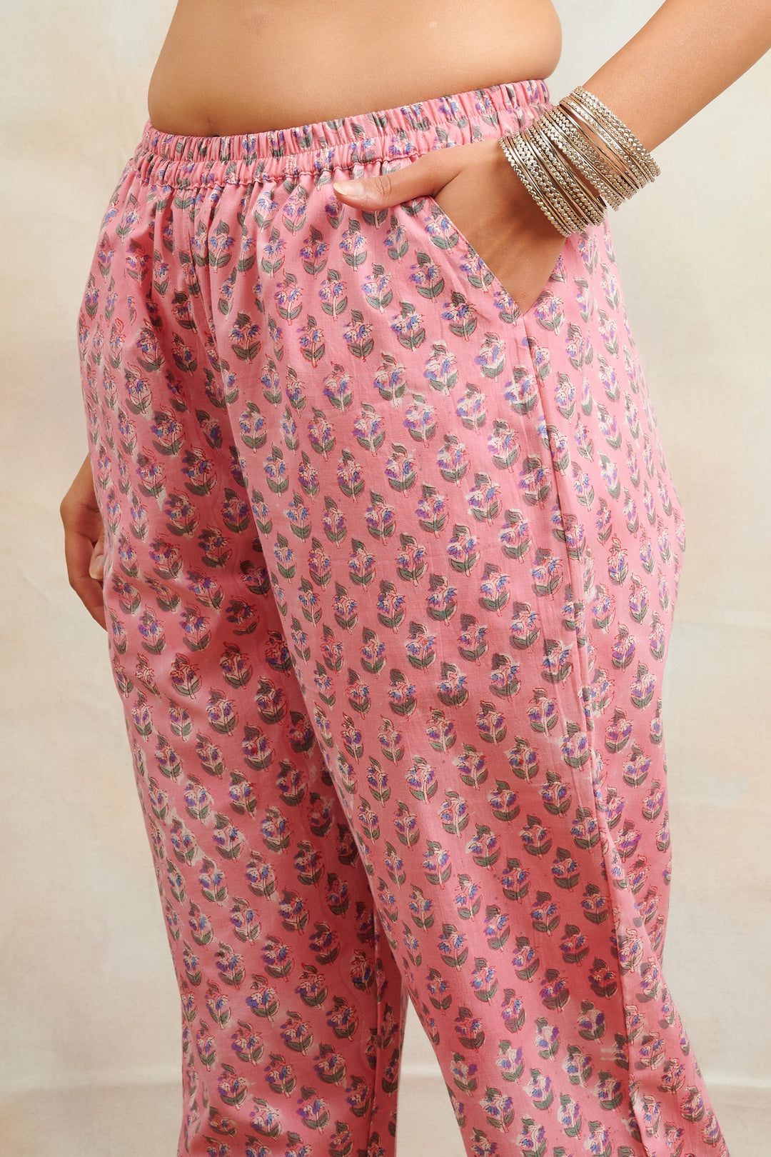 Pink-&-Blue-Cotton-Hand-Block-Printed-Farsi-Pant