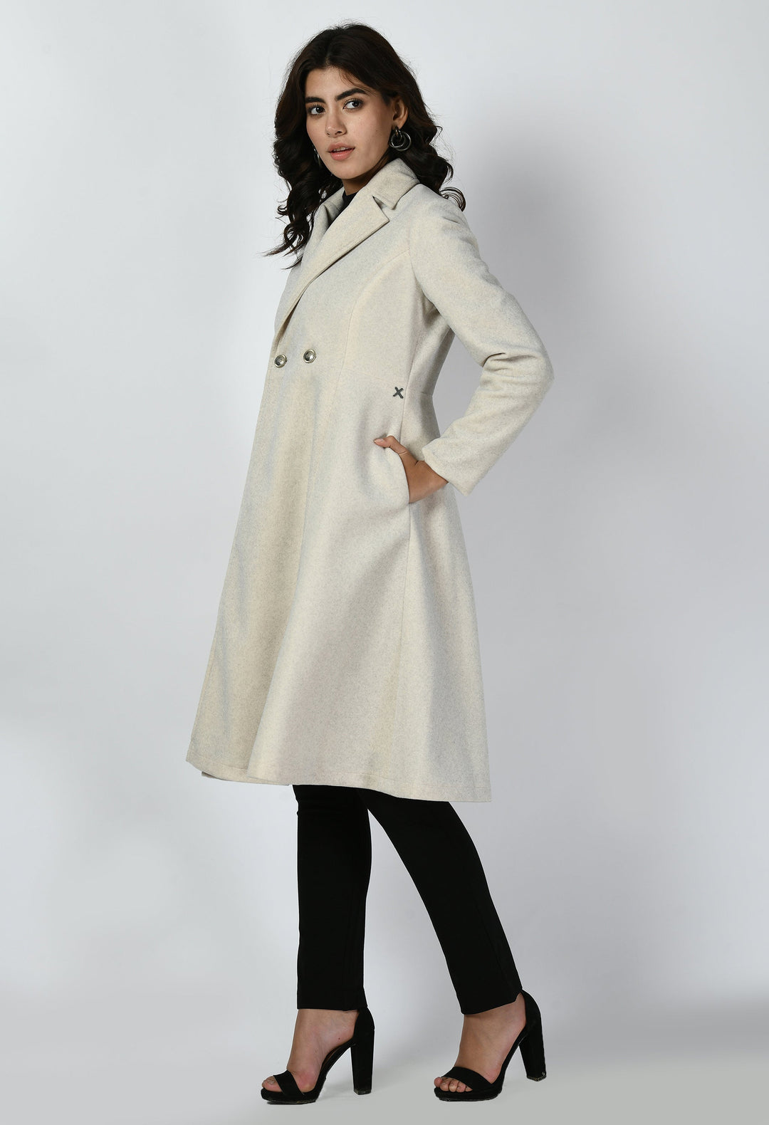 Ivory-Cotton-Blend-Ferocity-Wool-Blend-A-Line-Long-Coat