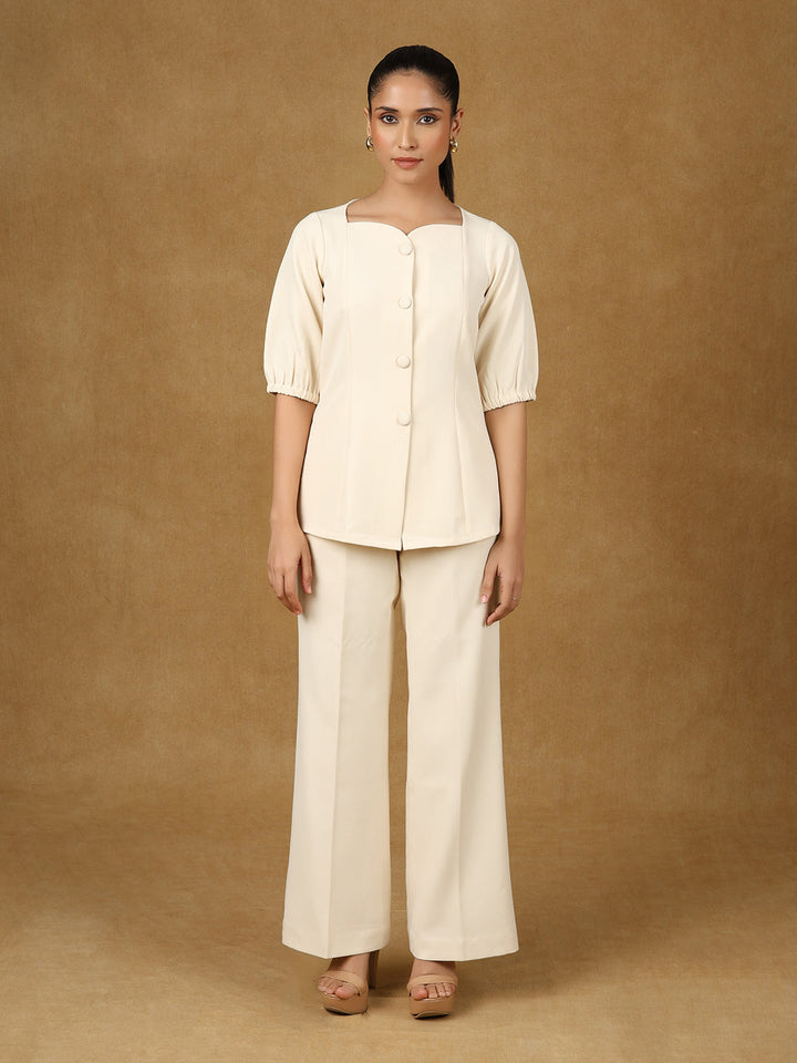 Ivory-Viscose-Rayon-Grace-Sweetheart-Top-&-High-Waisted-Trouser