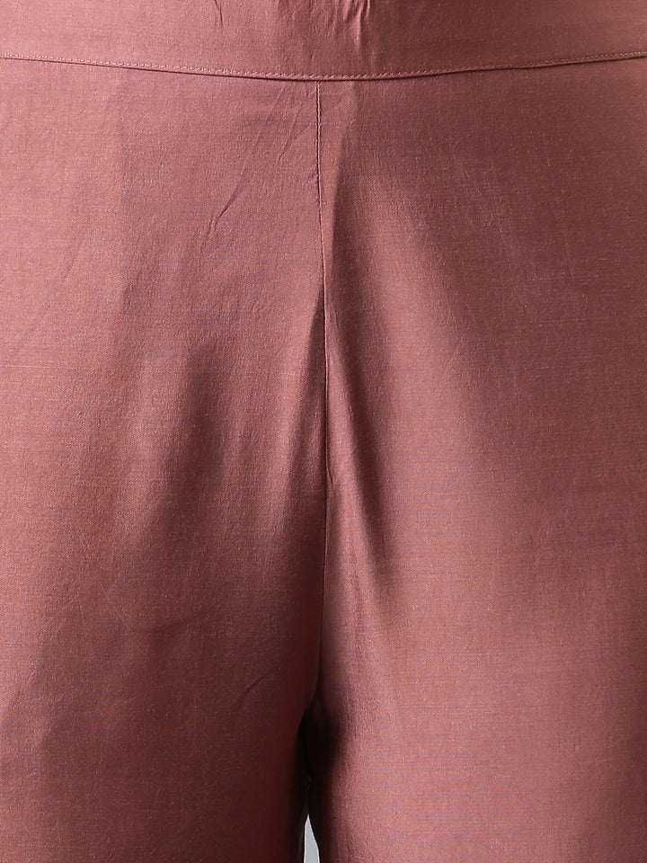 Pink Poly Silk Bandhani Printed Kurta with Pant and Dupatta