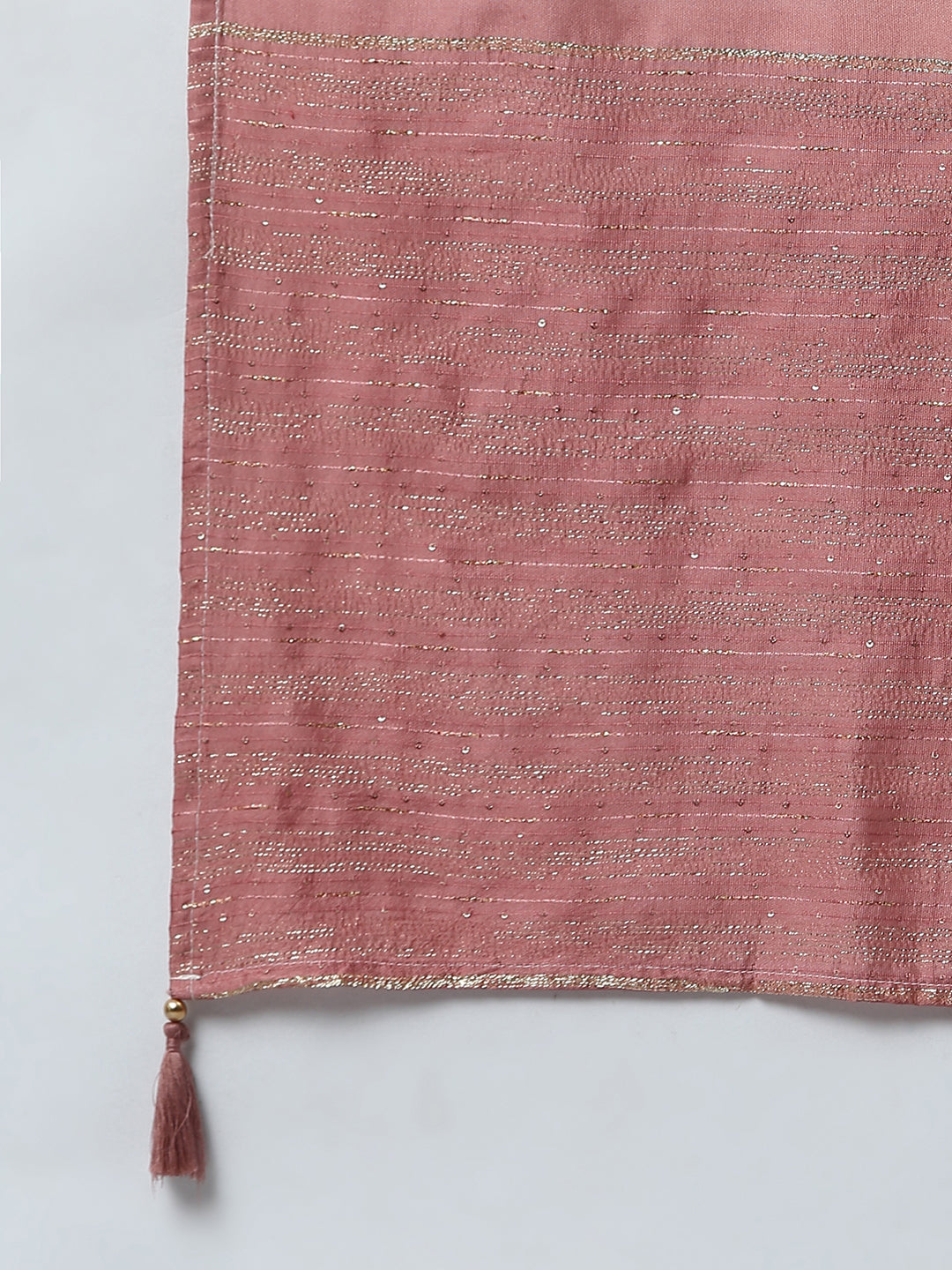 Pink Poly Silk Bandhani Printed Kurta with Pant and Dupatta