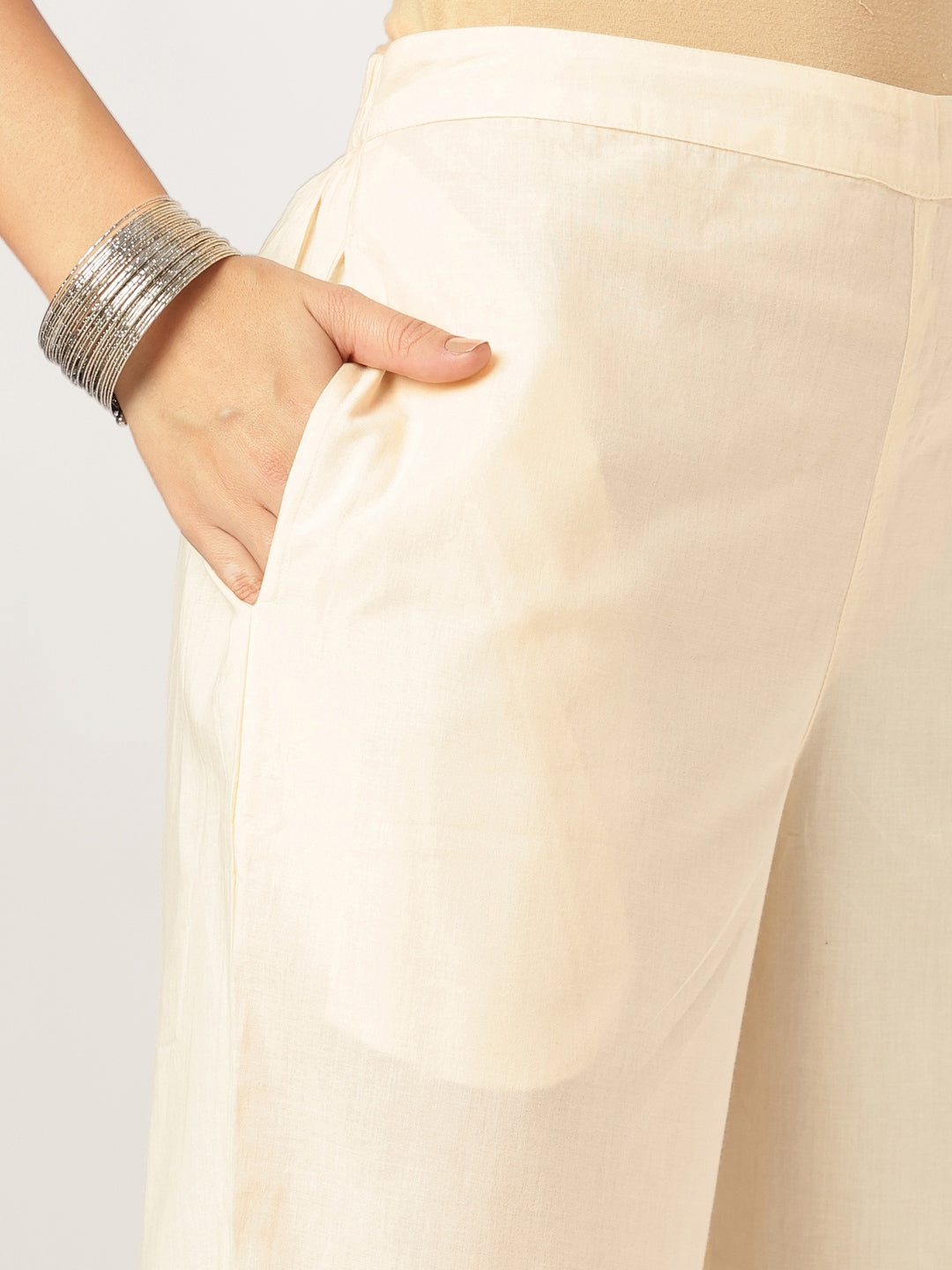 Cream-Cotton-A-Line-Yoke-Embroidered-3-Piece-Kurta-Set