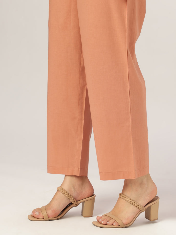 Rust-Cotton-Straight-Solid-3-Piece-Kurta-Set