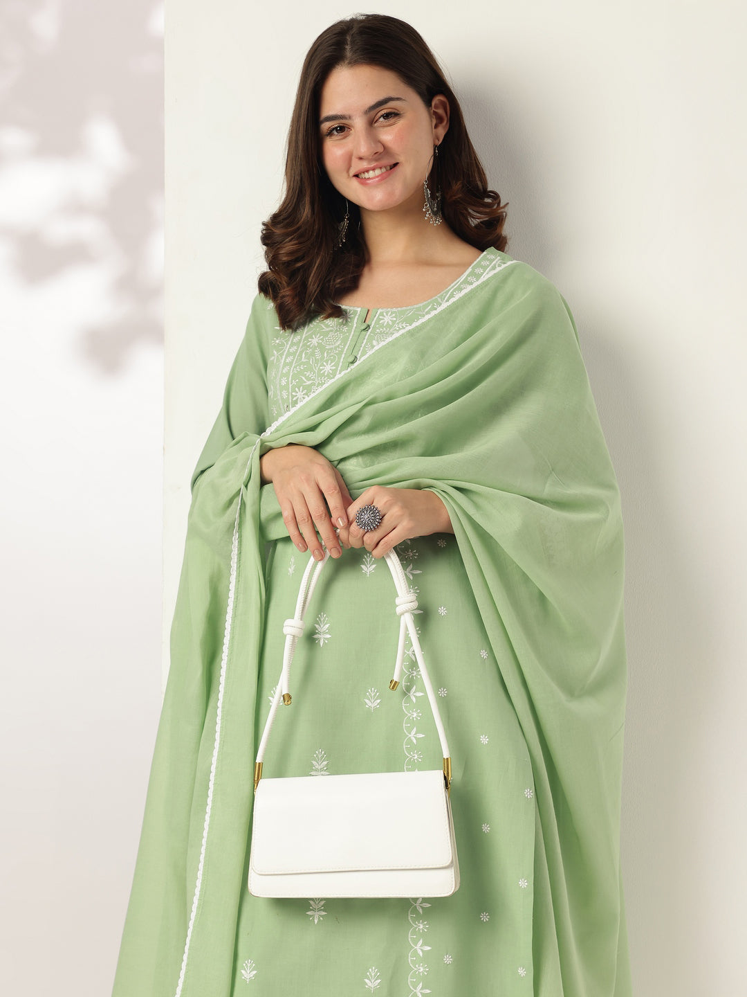Green-Cotton-Straight-Embroidered-3-Piece-Kurta-Set