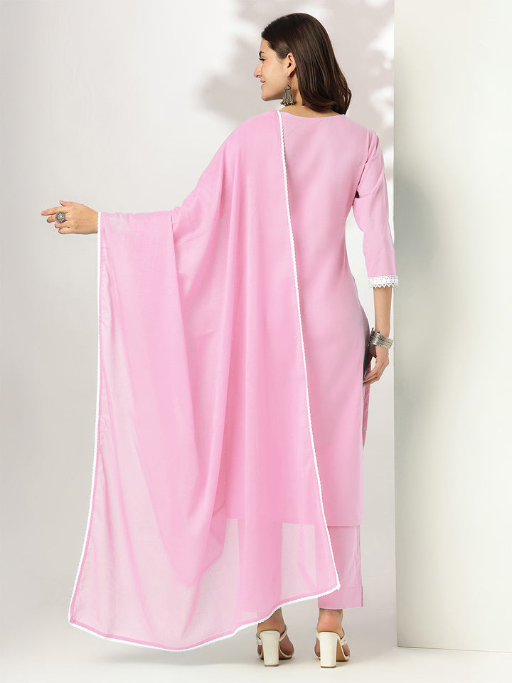 Pink-Cotton-Straight-Embroidered-3-Piece-Kurta-Set